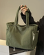 TILDA | RIBBED TOTE BAG WITH CORD DETAIL