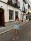 Serene | Ruffled Sleeveless Sequined Mini Dress