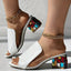 Women's Croc Embossed Rhinestone Heels