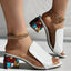Women's Croc Embossed Rhinestone Heels