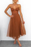 Women's Corset Tulle Midi Dress