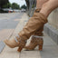 Women’s Studded Strap Slouch Knee High Boots