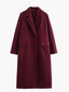 Women’s Burgundy Double Breasted Wool Coat