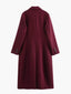 Women’s Burgundy Double Breasted Wool Coat