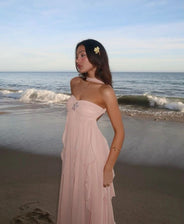 Collins | Ruffle Strapless Maxi Dress