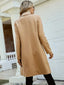 Women’s Camel Double Breasted Knee Length Overcoat