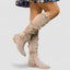 Women’s Knee High Slouch Boots with Ankle Strap