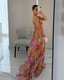 Women’s Floral Chiffon Maxi Dress