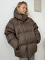 Women’s Oversized Hooded High Neck Puffer Coat