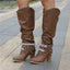 Women’s Studded Strap Slouch Knee High Boots