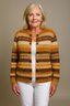 Women’s Rust Striped Knitted Cardigan