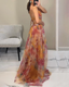 Women’s Floral Chiffon Maxi Dress