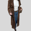 Women’s Brown Suede Effect Longline Trench Coat