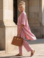3 Piece Loungewear Set | Relaxed Fit Top, Wide Leg Pants 1