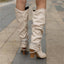 Women’s Studded Strap Slouch Knee High Boots