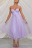 Women's Corset Tulle Midi Dress