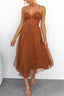 Women's Corset Tulle Midi Dress