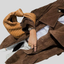 Women’s Brown Suede Effect Longline Trench Coat