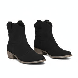 Women’s Western Ankle Boots with Low Block Heel