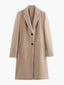 Women’s Beige Single Breasted Minimalist Coat