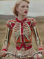 Vintage Halloween Anatomy Art Chunky Knitted Cardigan