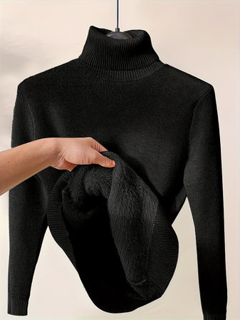 Women’s Long-Sleeve Turtle-Neck Pullover