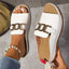 Women's Buckle Flat Sandals