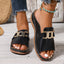 Women's Buckle Flat Sandals