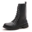 Women’s Black Lace-Up Mid-Calf Combat Boots