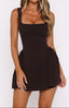 Women's Chic Square Neck Mini Dress