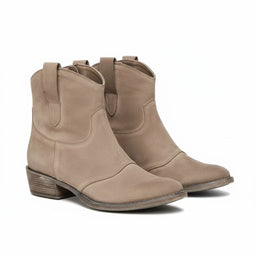 Women’s Western Ankle Boots with Low Block Heel