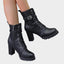Ankle Boots | Lace-Up Front, Block Heel, Buckle Strap 3