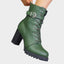 Ankle Boots | Lace-Up Front, Block Heel, Buckle Strap 8