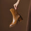 Ankle Boots | Leather, Block Heel, Side Zip 1