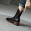 Ankle Boots | Leather, Block Heel, Side Zip 4