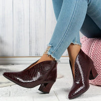 Ankle Boots | Pointed Toe, Block Heel Design 0