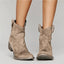 Ankle Boots | Western Stitching, Flat Block Heel 1