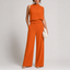 Black Jumpsuit | Sleeveless High Neck, Wide-Leg Design 4