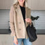 Blazer | Double Breasted Front, Ribbed Knit Sleeves 4