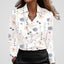 Blouse | Draped Cowl Neck, Long Sleeve Satin 5