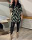 Blouse | Printed Pattern, V-Neckline, Long Sleeves 3