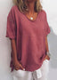 Blouse | Round Neckline, Short Rolled-Up Sleeves 0