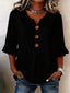 Blouse | Ruffled Sleeves, Button Front Detail 8