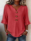 Blouse | Ruffled Sleeves, Button Front Detail 9