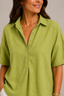 Blouse | V-Neck, Short Sleeves, Fluid Silhouette 3