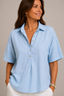 Blouse | V-Neck, Short Sleeves, Fluid Silhouette 5