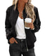 Bomber Jacket | Zip-Front Closure, Ribbed Trim 2