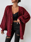 Cardigan | Oversized Cable Knit Texture, Button-Down Front 0