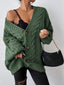 Cardigan | Oversized Cable Knit Texture, Button-Down Front 1