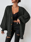 Cardigan | Oversized Cable Knit Texture, Button-Down Front 3